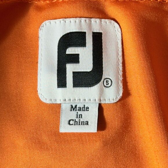 FootJoy FJ Full Zip Golf Windbreaker Jacket Orange Women S Athletic Fitted TPC - Picture 6 of 7